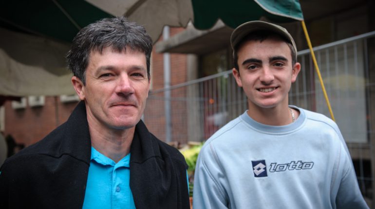 Patrick Davezac, éleveur, et Ludovic Cousseau, en CAP agricole à St Gaudens, tous deux fermement convaincus par l'apprentissage.