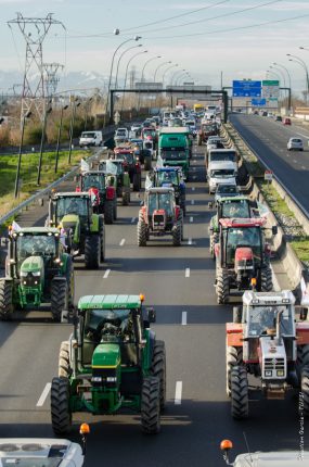 L'arrivée des tracteurs sur Toulouse