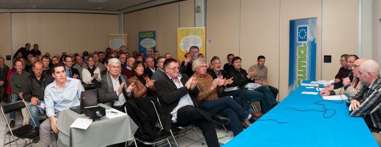 Alain Tapiau a fait une rétrospective de 50 années d'engagement CUMA, en France et dans le département.