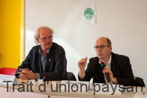 Jacques Artuys (EELV) et Thierry Coué (FNSEA), deux visions de l'écologie et, parfois, des préoccupations communes.