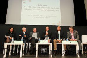 (de g. à dr;) Hakima Bechoua, Jean-Louis Chauzy, Dominique Barrau, Michel Baylac, Dominique Granier et Jean-Louis Cazaubon