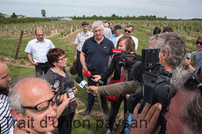 Les vignes et les vergers de Pierre Espagnet ont été touchés par deux épisodes de gel successifs.