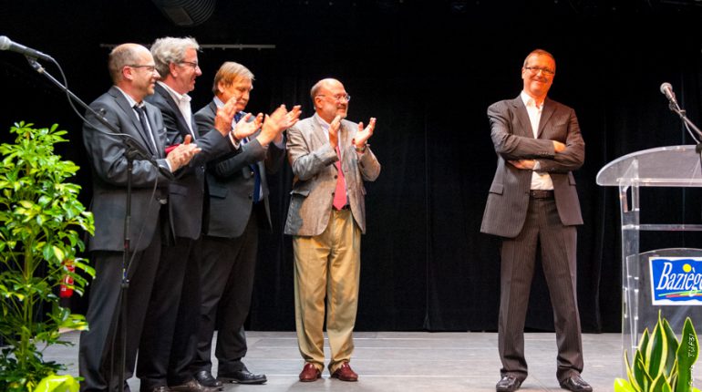 Yvon Parayre, Jean-François Gleizes, Christophe Terrain et Joël Cottard ont rendu un hommage appuyé à Bernard Pascal